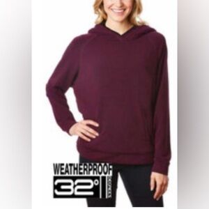 32 Degrees Purple Sherpa-Lined Hooded Sweatshirt